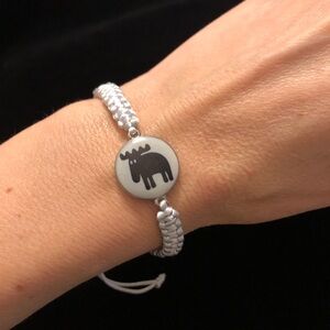 Silver Moose Charm Bracelet